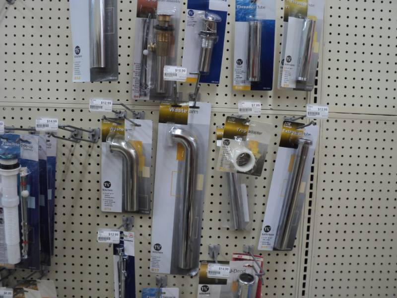Lot of lavatory drains and pipe...