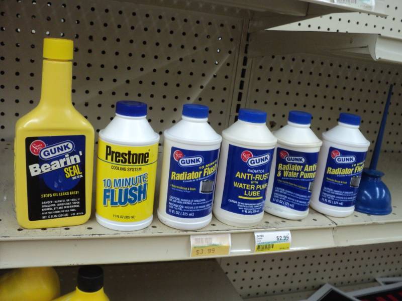 Lot of automotive fluids...