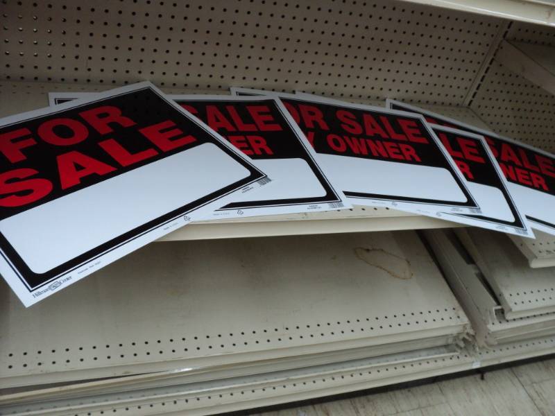 Large for sale signs...