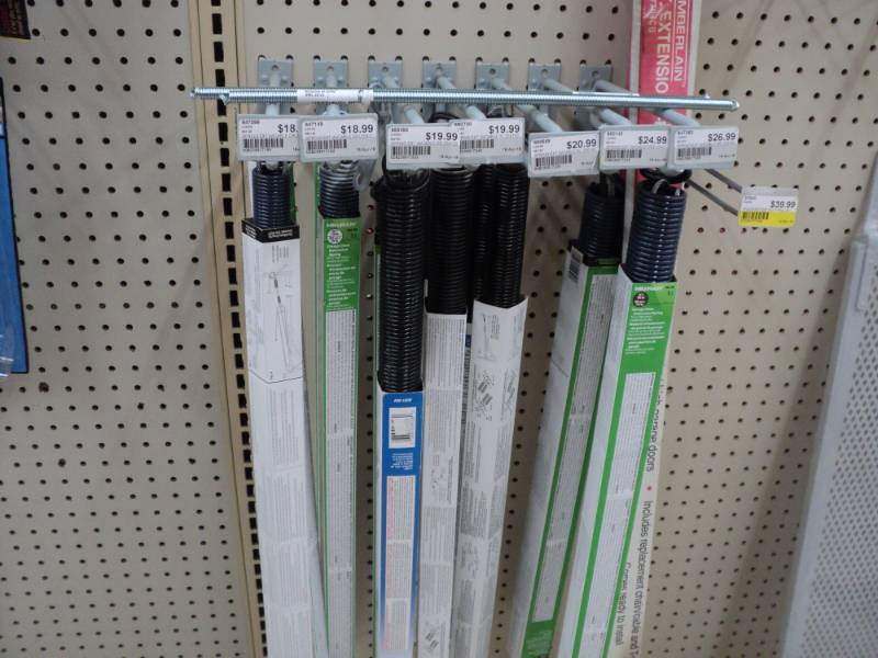 Lot of garage door springs and exte...
