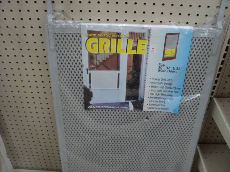 Storm and screen door grille...
