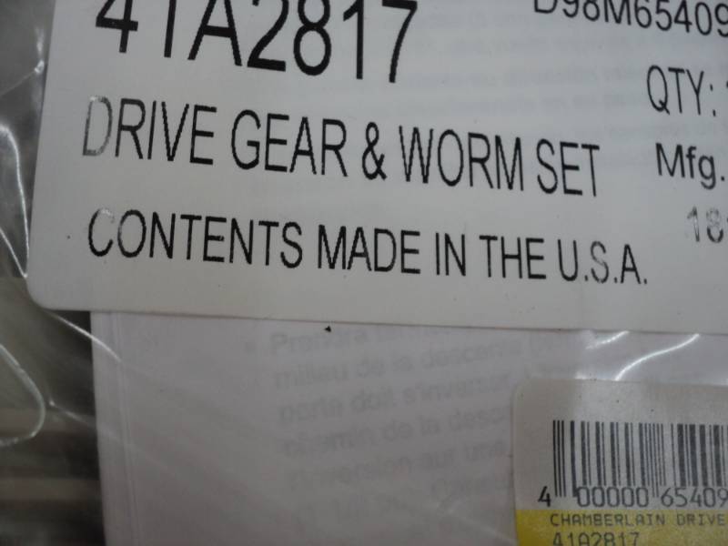 4 Chamberlain drive gear and worm s...