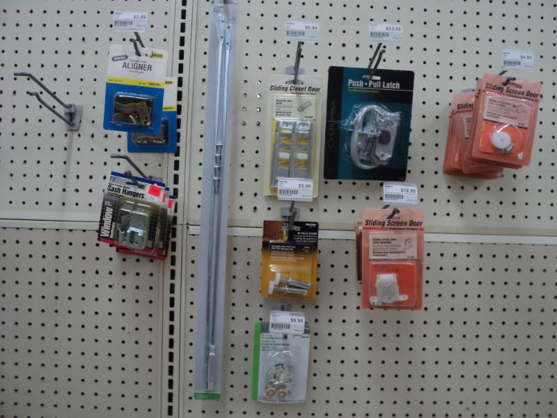 Lot of closet door hardware...