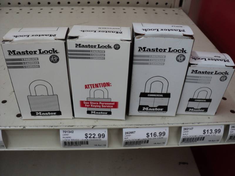 Lot of Master padlocks...