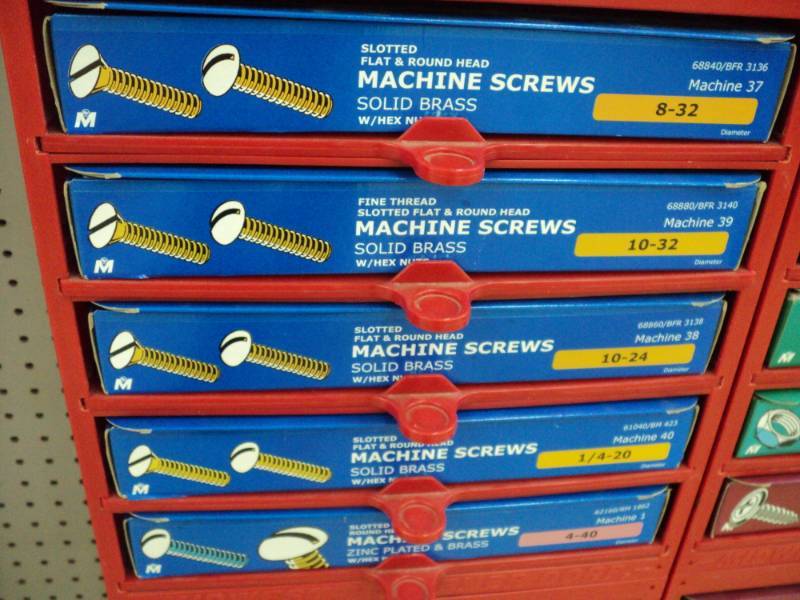 Display box filled with machine scr...