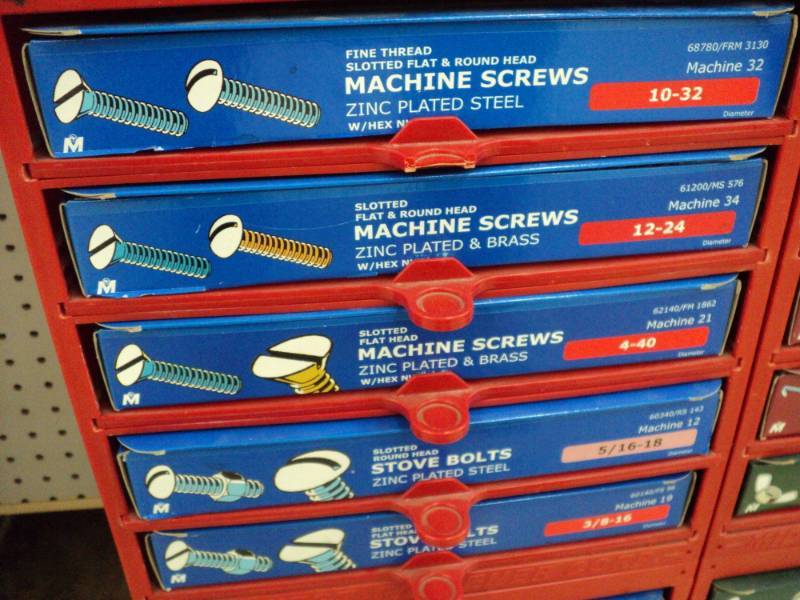 Display box filled with machine scr...