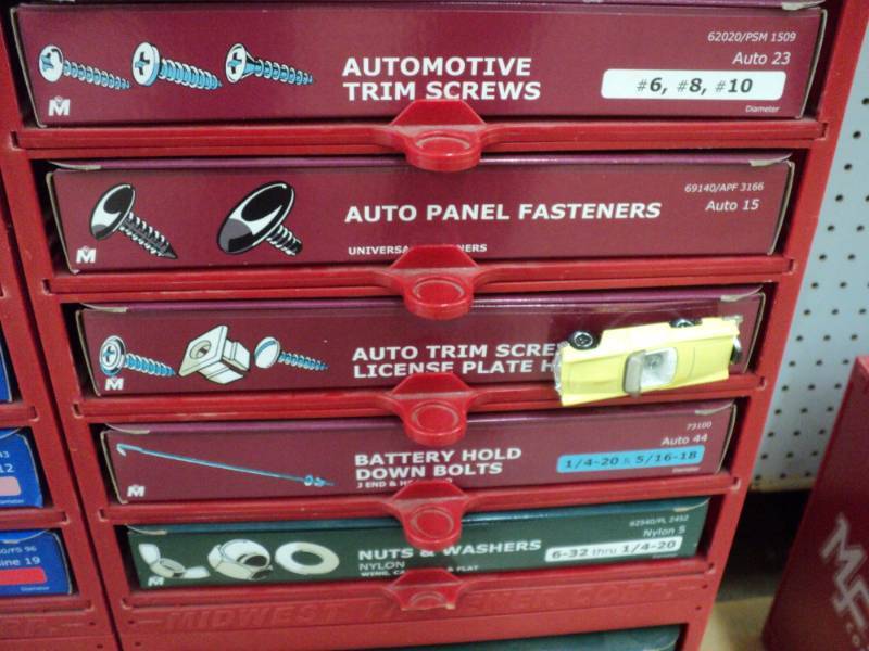 Display box filled with automotive ...