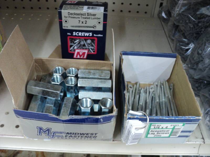 Lot of deck screws, ceiling lag scr...