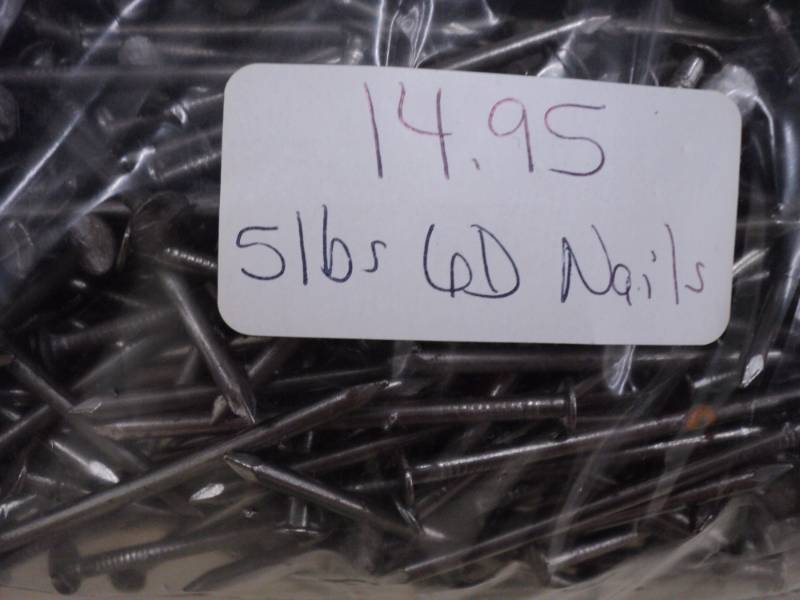 6.5  - 5 pound bags of 6D nails...