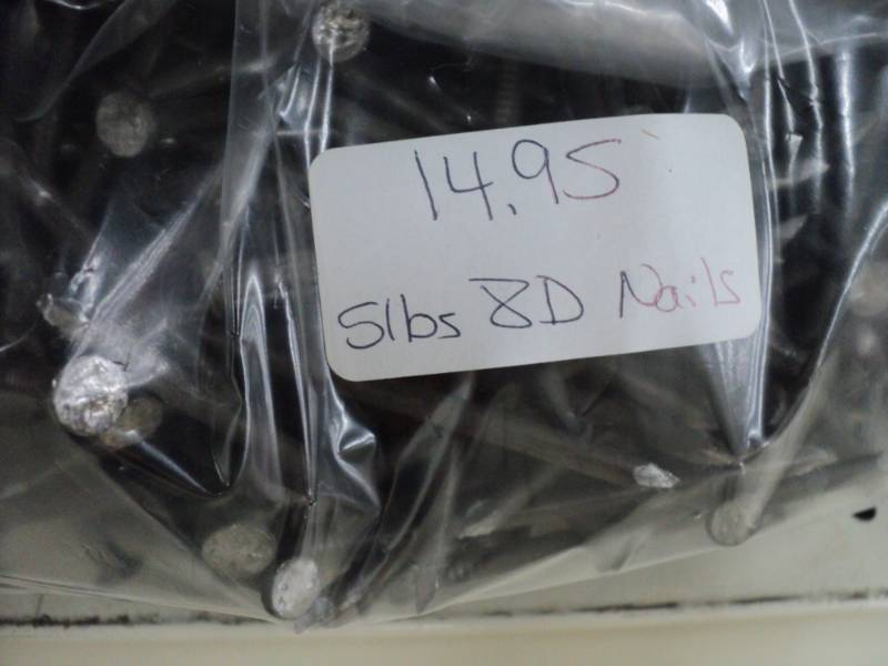5 � 5 pound bags of 8D nails...