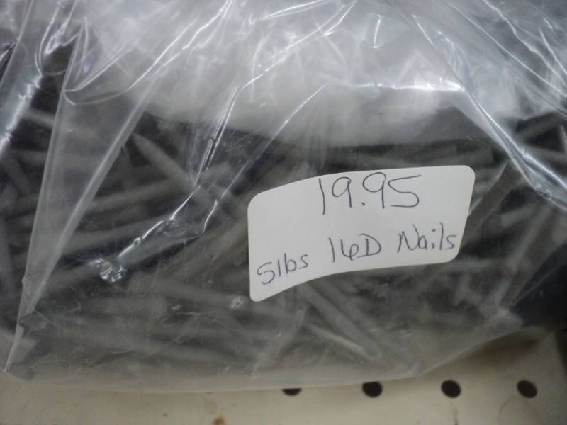 4 � 5 pound bags of 16D nails...