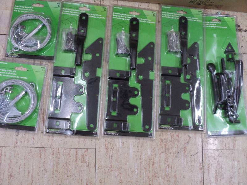 Lot of gate latches and anti sag wi...