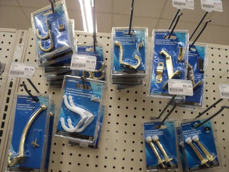 Lot of hooks and door stops...