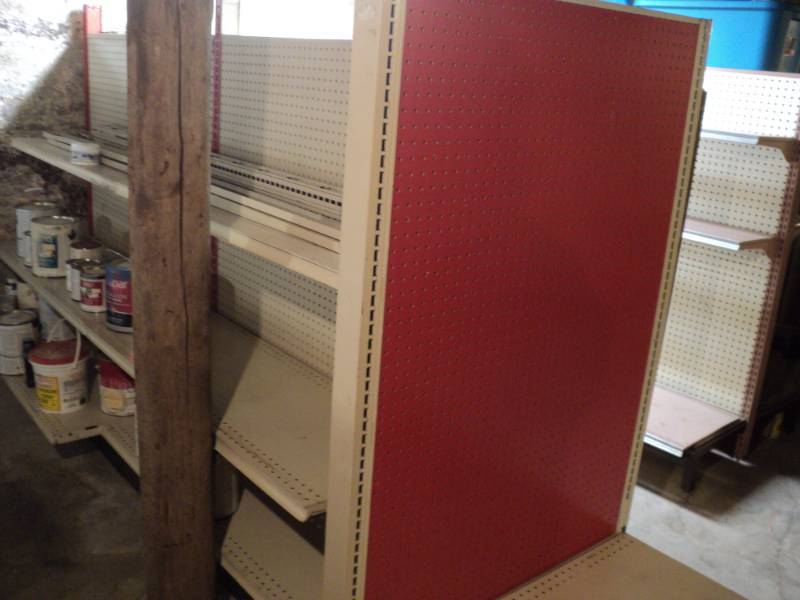 2 Double sided shelves with endcap,...