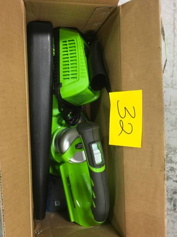 Greenworks 24V Cordless Sweeper open box not used