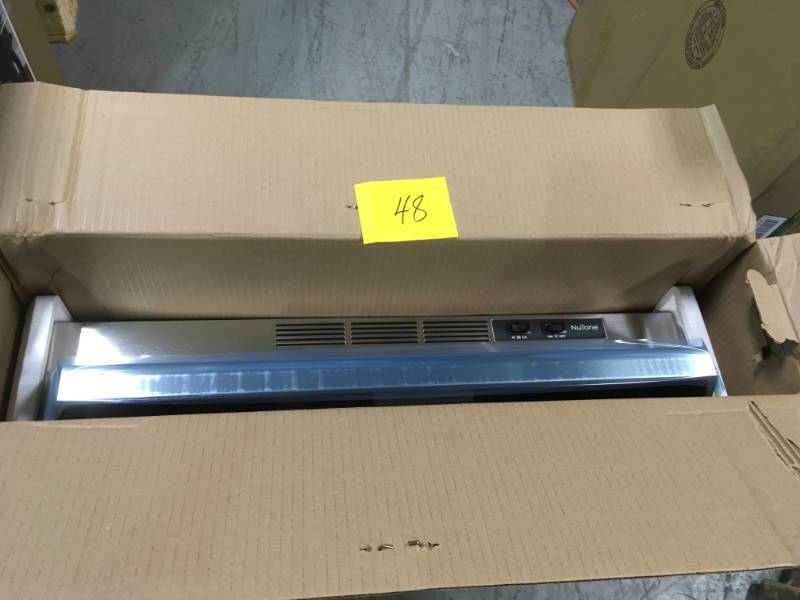 NuTone RL6200 Series 30 in. Ductless Under Cabinet Range Hood with Light in Stainless Steel open box not used