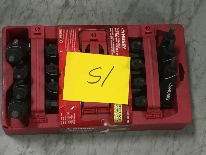 Husky SAEMetric T-Handle Hex Key Set in like new condition