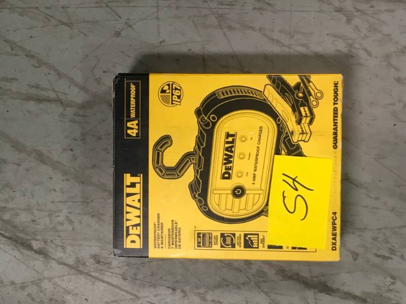 DEWALT 4 Amp Professional Waterproof Battery Charger in like new condition