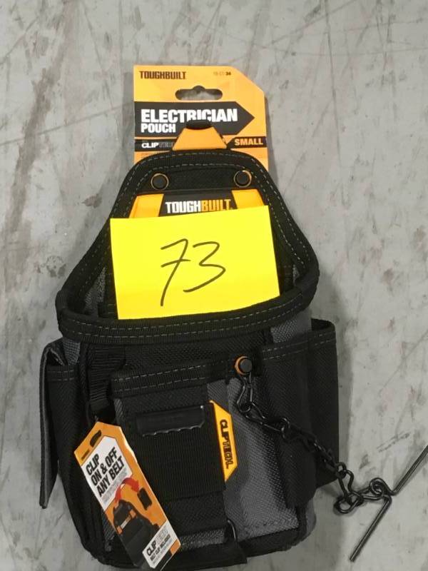 TOUGHBUILT 7.5 in. 13-Compartment Small Electrician Pouch, Black not used