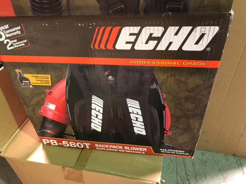 ECHO 215 MPH 510 CFM 58.2cc Gas 2-Stroke Cycle Backpack Leaf Blower with Tube Throttle  in good conditions