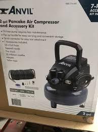 ANVIL 2G Pancake Air Compressor with 7-Piece Accessories Kit open box not used