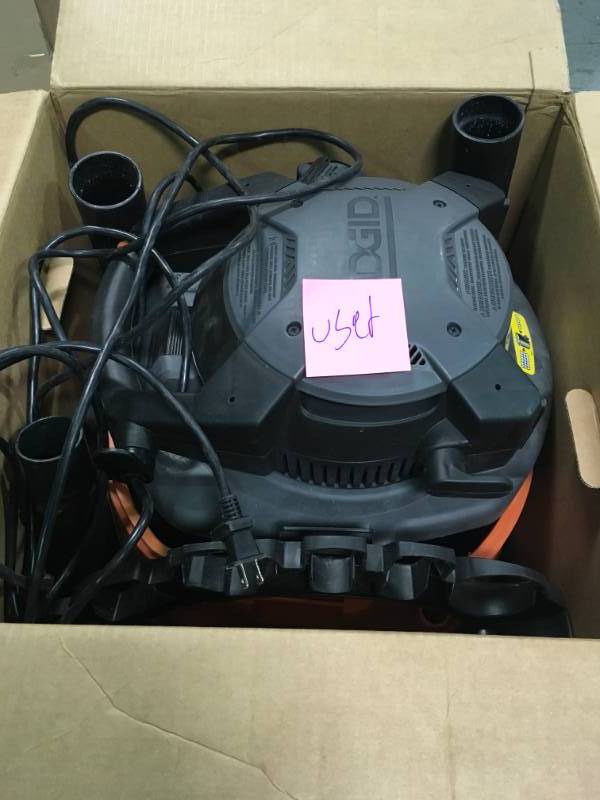 lot 7 image: RIDGID 16 gal. 6.5-Peak HP Wet Dry Vac with Detachable Blower and 2 Bonus Filter Bags USED in good working condition
