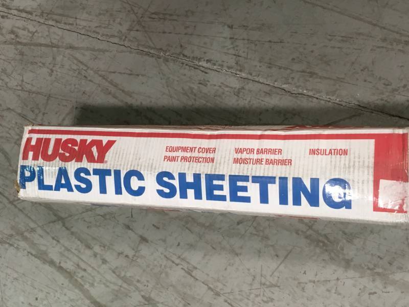 lot 48 image: Poly-america CF0620-50C Polyethylene Sheet 20 x 50 Clear not used