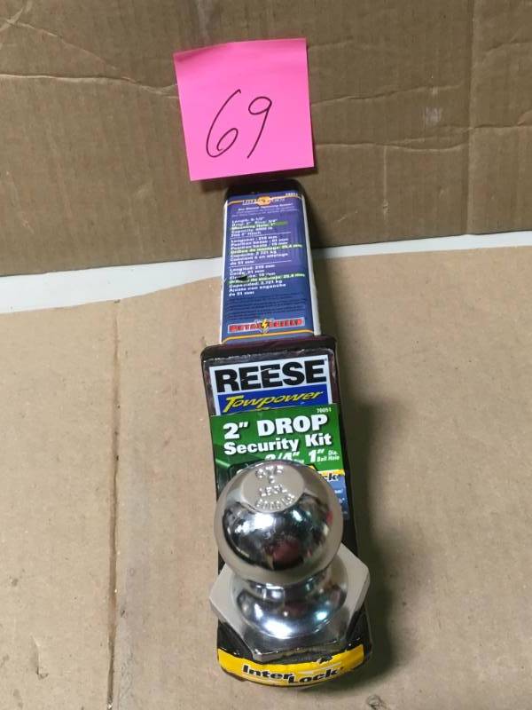 lot 69 image: Reese Towpower Hitches Class III 2 In. Drop Security Kit 70051 A3458V not used