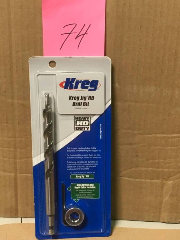 lot 74 image: Kreg HD Drill Bit (KJDHD)  open box in like new condition