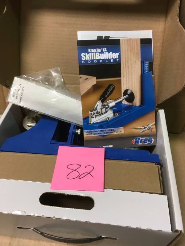 lot 82 image: Kreg Tool K4MS Kreg Jig Pocket Hole Jig Master System USED in good condition