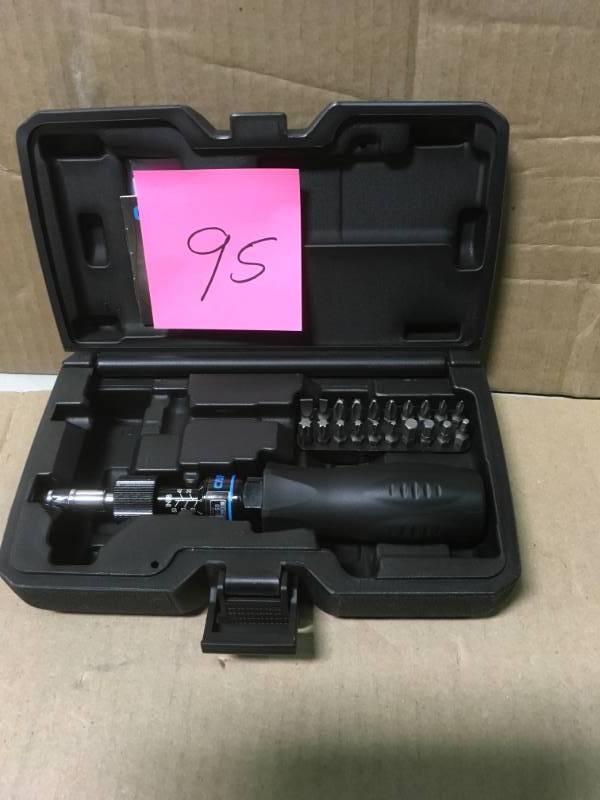 lot 95 image: Capri Tools CP21075 Certified Limiting Torque Screwdriver Set Small  open box in like new condition