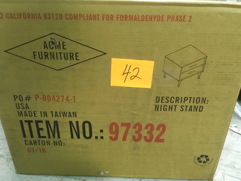 ACME Furniture Deoss 2-Drawer White Nightstand not used