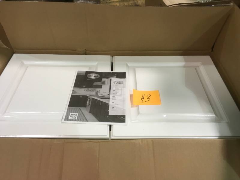 Hampton Bay Madison Assembled 36x18x24 in. Wall Deep Cabinet in Warm White not used