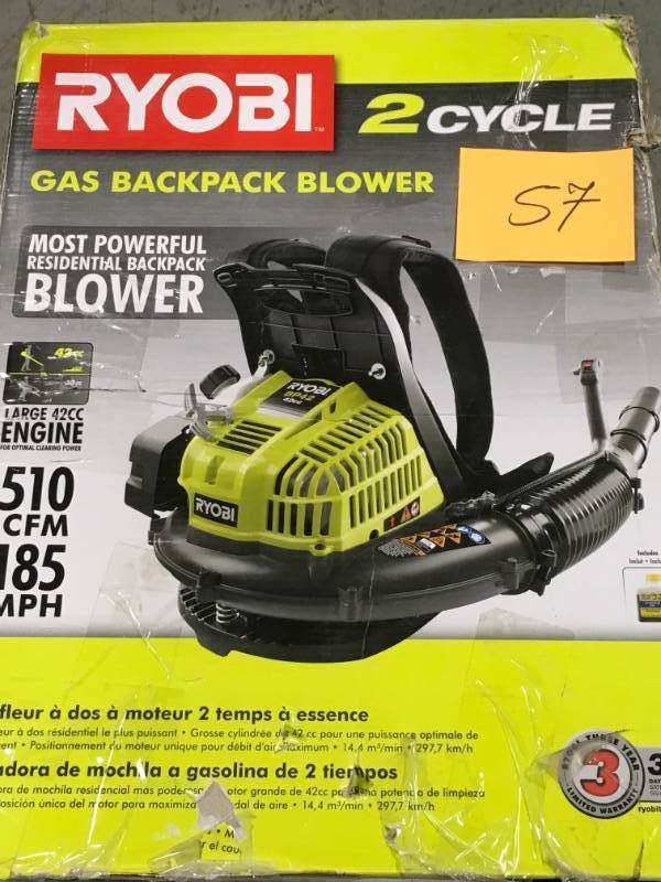 Ryobi 185 MPH 510 CFM Gas Backpack Leaf Blower USED in goodworking condition