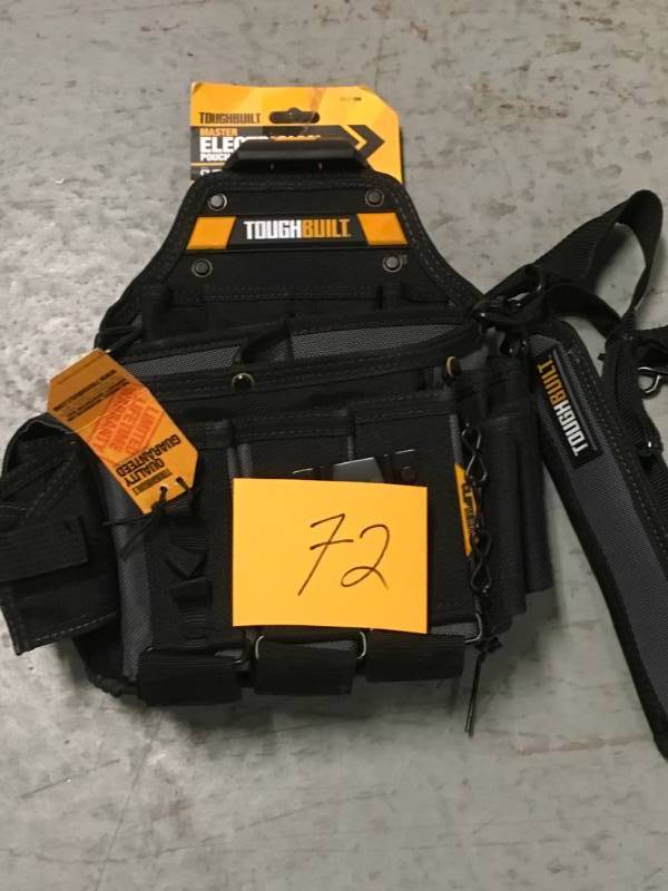 TOUGHBUILT Master Electrician 12.5 in. 25-Pockets Pouch and Shoulder Strap in Black not used