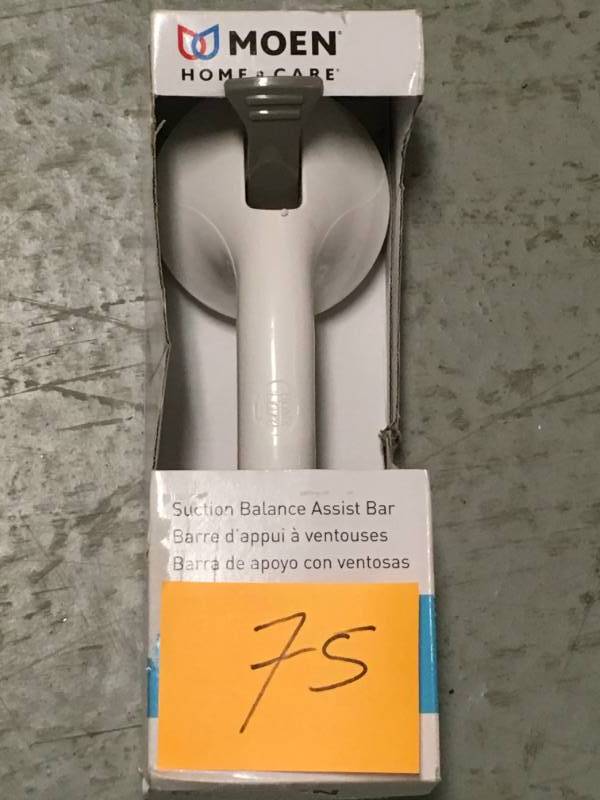MOEN Home Care 12 in. x 1.26 in. Suction Balance Assist Bar in White open box not used