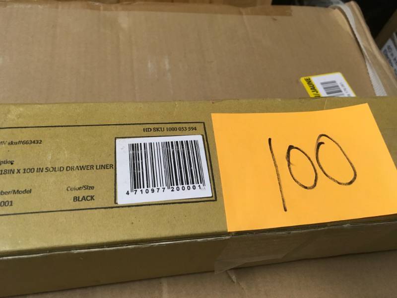 Husky 18 in. x 100 in. Black Premium Solid Drawer Liner not used