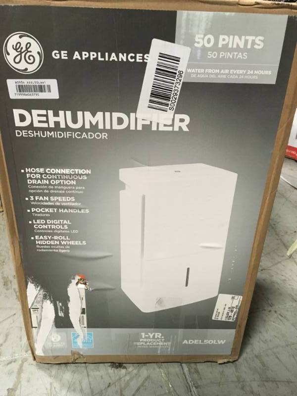 lot 4 image: GE 50 pt. Dehumidifier, ENERGY STAR in like new condition