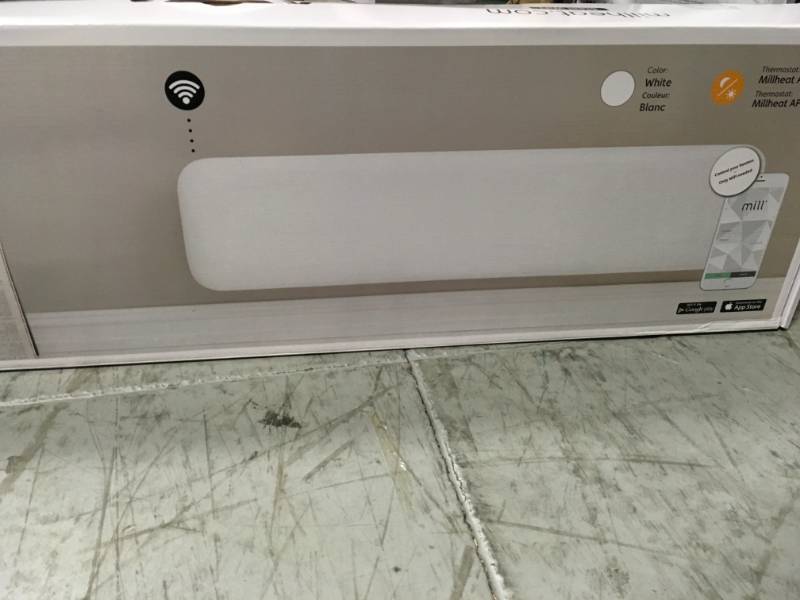 lot 6 image: Mill UCNE800LWIFI NE800L Flat Panel Wi-Fi Electric Heater not used