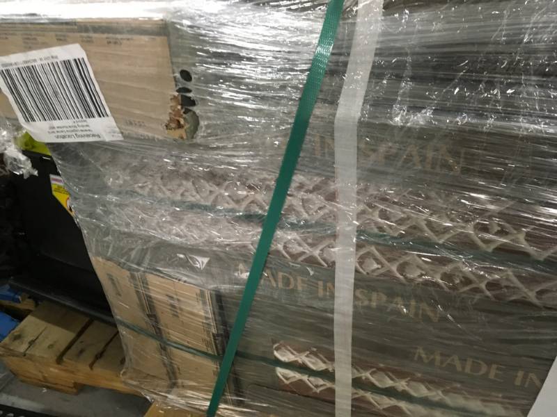 lot 20 image: MSI Ansley Cafe 8 in. x 24 in. Glazed Ceramic Floor and Wall Tile (32 cases  383.04 sq. ft.  pallet) LOT OF 35 not used