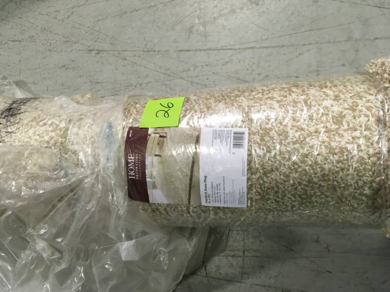 lot 26 image: Orian Rugs Oxford WhiteBeige 5 ft. 3 in. x 7 ft. 6 in. Indoor Area Rug not used