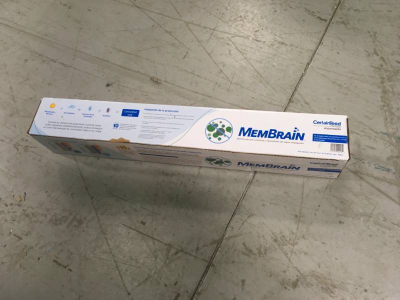 lot 48 image: CertainTeed MemBrain 100 in. x 50 ft. Air Barrier with Smart Vapor Retarder  in like new condition