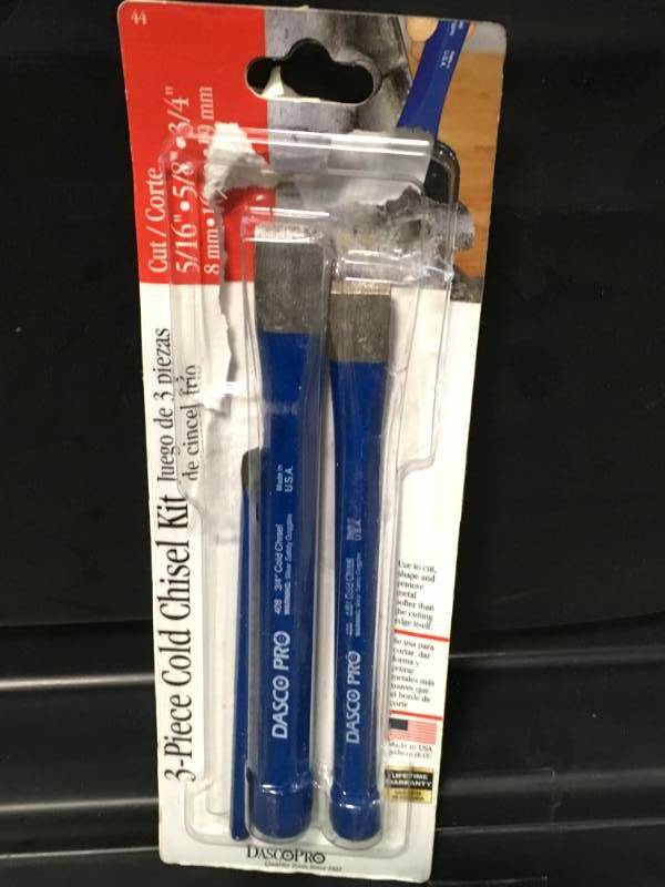 lot 73 image: Dasco Pro Cold Chisel Kit (3-Piece)  in like new condition