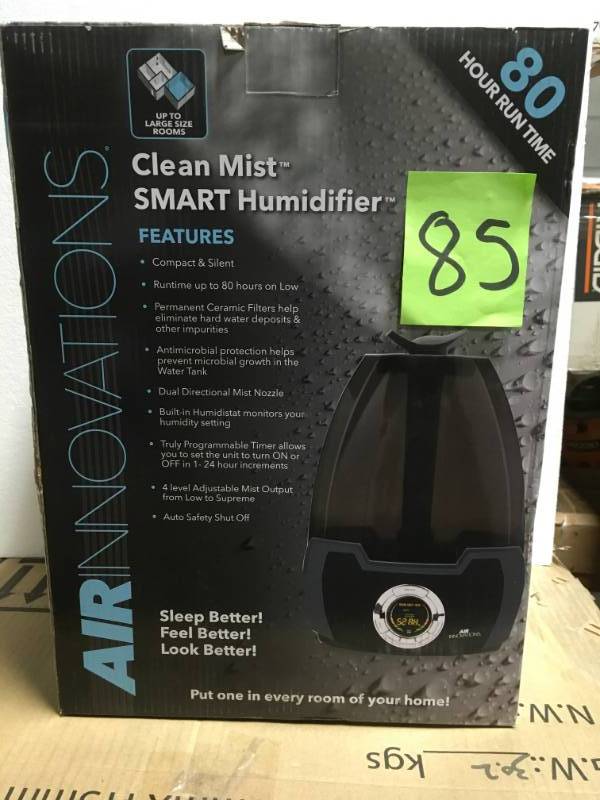 lot 85 image: Air Innovations 1.6 Gal. Cool Mist Digital Humidifier for Large Rooms up to 500 sq. ft. in like new condition