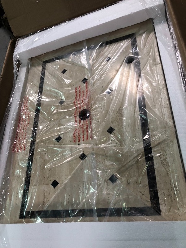 lot 102 image: Home Decorators Collection Argonne 31 in. W x 22 in. D Bath Vanity in Espresso with Marble Vanity Top in Brown with Glass Basin not used