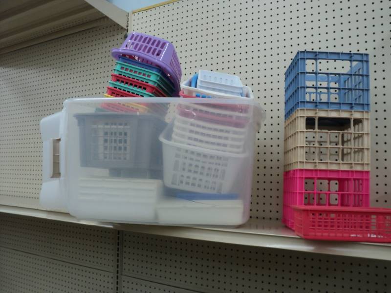 Lot of Plastic Baskets and tub...