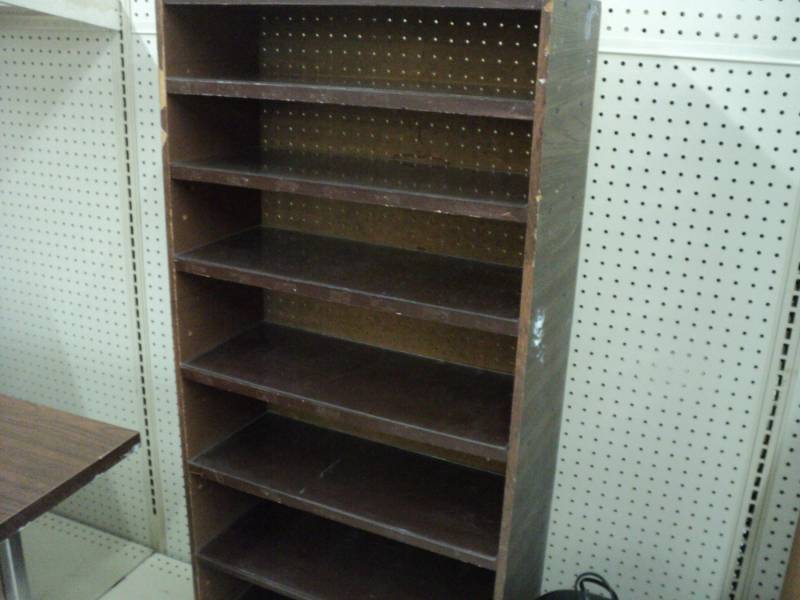 1 -Wood7 Shelves Book Case...