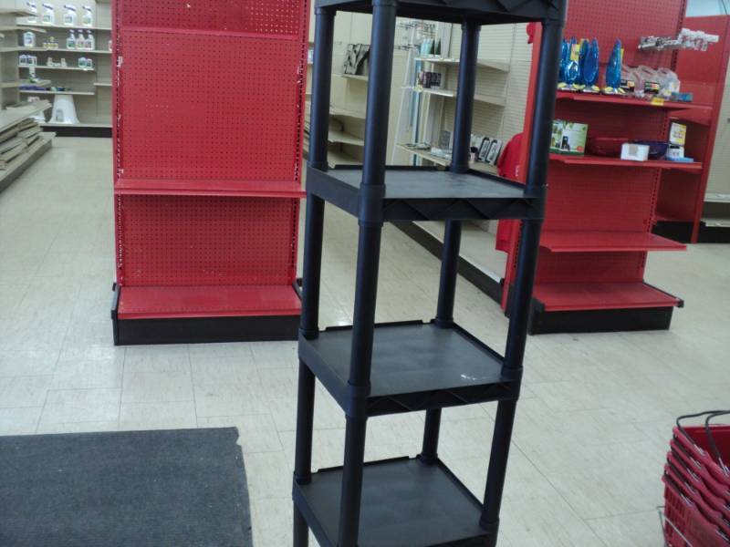 1- Plastic 4 shelf Shelving Unit- B...
