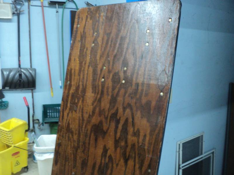 2 wood top folding tables