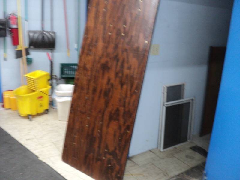 Wood top folding table